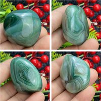 Natural Gemstone Mineral Green Sardonyx Palm Play Silk Reiki Healing Crystal Irregular Meditation Chakra Home Decor Gift