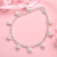925 sterling silver 8-inch exquisite bell bracelet for women's fashion wedding party jewelry accessories