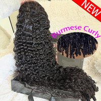 16-36 Inch Burmese Curly 100% Human Hair Wigs 13x4 HD Lace Frontal Wigs 400 Density 13x6 HD Lace Front Deep Wave Wigs For Women
