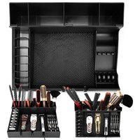 Multifunctional Barber Tool Storage Organizer, Desktop Hair Clipper Combs Scissors Holder Rack For Salon
