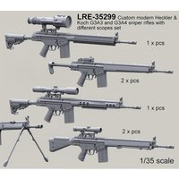 1/35 resin unpainted model kit, military theme, custom modern G3A3 and G3A4 sniper rifles unassembled and unpainted GK, 1480R