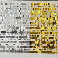 10 Strips 100cm Round Sequin Rain Curtain Gold Silver Plastic Curtain Background Decoration Wedding Birthday Party Decoration