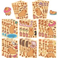 8PCS Cartoon Water Porpoise Make a Face Graffiti Stickers For Helmet Bicycle Pencil Case Decals BulingBulingStickers Store