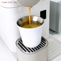 New Summer Simple Flat Bottom Cup Stainless Steel Double-layer Inner Tank Capsule Coffee Cup High-grade Solid Color Water Cup