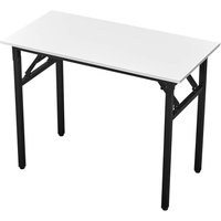 Folding Dining amp Kitchen Table Steel Frame White, 100cm x 50cm
