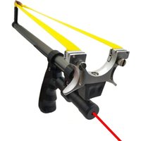 Metal Laser Slingshot High Elasticity Long-range Shooting Slingshot Outdoor Sports Practice Catapult Accessories Package