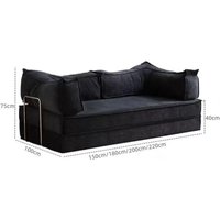 Simple reclining boneless sofa set with expandable functions, vacuum packaging, modern sofa bed