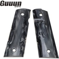 Guuun 1911-Poignées Magwell en résine synthétique, perle hautement polie, coupe de sécurité Ambi