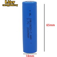 18650 3.7V 2000mAh Rechargeable Battery Durable Battery Suitable For Flashlights, Fans And Solar Lamps