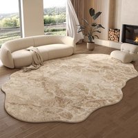 Irregular Shapes Bedroom Decor Large Carpet Light Luxury Carpets for Living Room Thick Plush Cloakroom Floor Mat Fluffy Soft Rug