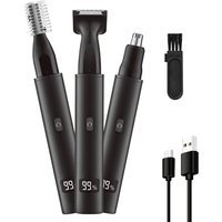 Electric Nose Ear Hair Trimmer for Men Painless Rechargeable Eyebrows Beard Hair Clipper Shaver 3 in 1 Nose Hair Trimmer
