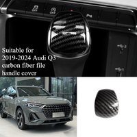 For 2019-2024 Audi Q3 Carbon Fiber Texture Gear Shift Knob Cover Interior Trim Accessories