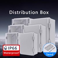 IP66 Waterproof Gray/Transparent Cover Enclosure Juction Box ABS Plastic Outdoor Electronic Instrument Hinge Case