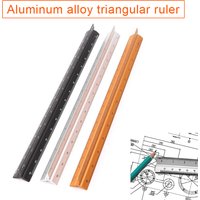 30cm,Triangular,Aluminum Drafting Scale Ruler Aluminum Alloy 3-Sided Scale High Impact Resistant Aluminum Scale Ruler Drawing