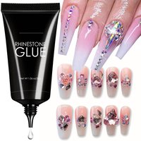 30g Strong Adhesive Nail Rhinestone Glue Gel for Nail Gems Fast Drying Manicure Acrylic Beauty DIY Professional Salon Nails Glue