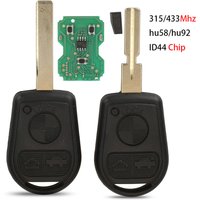 jingyuqin 3 Buttons Car Remote Key Fob 315/433Mhz ID44 PCF7935 Chip For BMW Z3 E31 E32 E34 E36 E38 E39 E46 Z3i HU58/HU92 Key