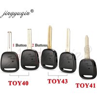 jingyuqin For TOYOTA Carina Estima Harrier Previa Corolla Celica 1/2 Side Buttons TOY43/Toy40 TOY41 Remote Car Key Shell Case
