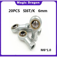 20PC SI6T/K PHSA6 6mm Right/Left hand Female Thread Metric Rod end joint bearing M6*1.0mm SI6 TK Universal joint fisheye bearing