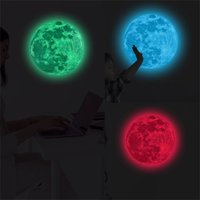 3d Large Fluorescent Moon Stickers Removable Dark Wall In The Moon 20cm Sticker Glow Sticker Wall Stickers Different Sizes