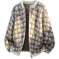 Fashionable Knitted Cardigan Long Sleeve Casual Design Autumn Winter Warm Stylish Universal Zipper round Neck Sweater for Men...