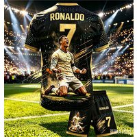 New Special Edition No.7 Fans Football Jersey Tee Shorts Set Women Men Sportwear Summer Casual Kids Tshirt Set 2 Piece Set