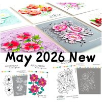 May 2026 Lush Peony Bouquet Metal Cutting Dies Clear Stamps Stencil Hot Foil For DIY Scrapbook Craft Decoration Embossing