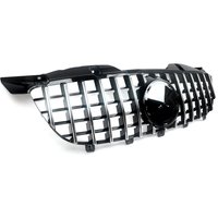 Für Mercedes Benz W906 Sprinter 2009-2013 Vorderer Oberer Stoßfänger Kühlergrill Rennsport-Grill Karosserie-Kit Tuning Chrom+Schwarz