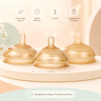 Silicone Nano Baby Bottle Feeding Bottles with Handle for Baby Weaning Anti-Choking Nipple Bottle for Baby 0-9 Month
