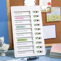 2 Pack Kids Chore Chart with 10 Papers Chore Chart Plastic Checklist Board To Do List for Home Routine Planning Blank Paper