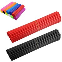 AliExpress NONE 72Pcs Motorcycle Wheel Spoked Protector Wraps Rims Skin Trim Covers Pipe For Motocross Bicycle Bike Cool Accessories 11 Colors