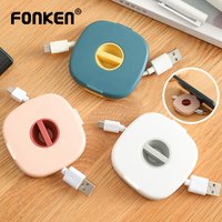 Cord Organizer Portable Charger Cords Holder Round Storage Cable Winder Retractable Cables Management for Home Office Classroom