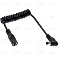 DC Power Cable 5.5x2.1mm 5.5x2.5mm 90 Degree Male to Straight Female Plug Adapter Converter Extension Cord 72cm Length 2 Options