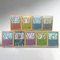 9pcs/set DIY Anime PTCG Game Collection Card Self-made Original Vintage Eeveelutions Umbreon Jolteon Eevee Game Collection Card