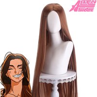Anime Alien Stage Hyuna Cosplay Wig Girl Brown Long Hair Heat Resistant Synthetic Wig Carnival Halloween Prop