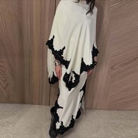 Fashion Color Blocked O-neck Shawl Tops&Half Skirts Sets Elegant Solid Color Spliced Lace Commute Outfits Temperament Lady Sets