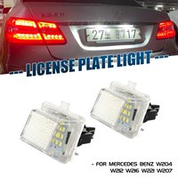 2Pcs CanBus Led Car License Plate light Bulb for Mercedes W204 S204 W212 S212 C207 C216 W221 Universal 12V Car Lamp