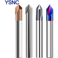 YSNC Carbide Chamfer Milling Cutter 60 90 120° Tungsten Steel Cnc Cutter 2 3 Flutes Chamfering Mill Metal Cutter End Mills