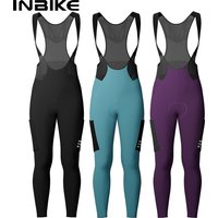 AliExpress INBIKE Winter Women's Thermal Fleece Bibs Cycling Pants High Waist Padded Long Bike Tights with Pockets Bicycle Pants Clothing