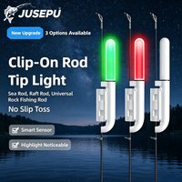 JUSEPU 2~20PCS Smart Induction Fishing Rod Tip Light Night Fishing Bite Alarm LED Clip Lamp No CR425 Battery.