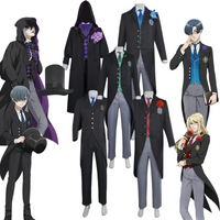 College style cosplay costumes, complete set of uniforms, tailcoats, vests, shirts, pants, Halloween carnival cosplay costumes