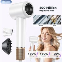 BOPCAL Elektrischer Haartrockner, 120.000 U/min, bürstenloser Negativ-Ionen-Föhn, 1500 W, superstarker Wind, geräuscharm, professioneller Salon-Haartrockner