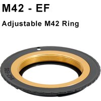 New M42 - EF Mount Adapter Ring adjustable inner ring for M42 x 1 screw mount lens and Canon EOS EF / EF-S camera 5D 6D 90D etc