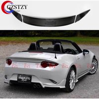 Car-styling For Mazda MX5 ND5RC Miata Roadster ESQ Style Carbon Fiber Rear Spoiler 3pcs (soft top only) ND Trunk Wing Lip Kit