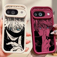 Jujutsu Kaisen Gojo Satoru Cover For Google Pixel 10 9A 9 8A 8 7A 7 Pro XL Eyes Ladder Lanyard Soft TPU Fashion Cool Phone Case