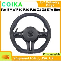 Sportlenkrad für BMW F20 F22 F23 F80 F87 F30 F36 F48 F49 F15 F16 F10 F11 F07 F12 E90 E92 E87 E88 E82 Upgrade aus perforiertem Leder