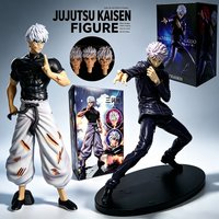 22cm Anime Jujutsu Kaisen Figure Gojo Satoru Action Figure With 3 Interchangeable Heads Statue Model Decoration Collection Toys