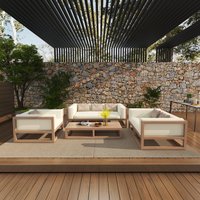 All Weather Hotel Sofa Patio Garden Lounge Teak Corner Corner Sofas Sets Outdoor Furniture Outdoor Sectional
