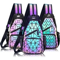 Male Shoulder sling Bags Man Casual Chest Business MultiFunctional Women Backpack Cycling Sports Rucksack Travel Pack holographi