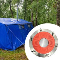 Outdoor Camping Tent Stove Jack with Cover Silicone Tube pipe seal pipe sealing cover for 2.36" to 4.72" outside pipe diameter