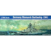 Trumpeter Plastic Assembled Ship Model Kit 05711 Germany Bismarck Battleship 1941 1/700